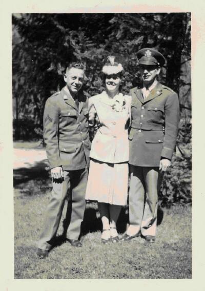 Walter Shay (left) at his cousin Marge's wedding
